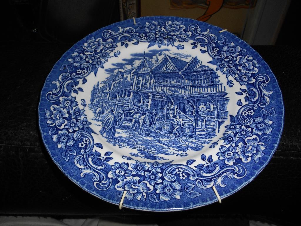 Asiette 25cm Ironstone Royal tudor ware scene du 17é siècle, Antiek en Kunst, Ophalen of Verzenden
