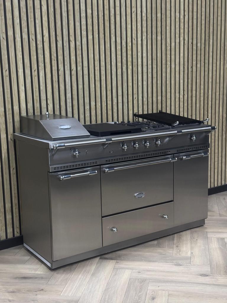 Cuisinière à gaz Lacanche inox 150 cm + Coup de feu, Electroménager, Cuisinières, Enlèvement ou Envoi, Gril, Électrique