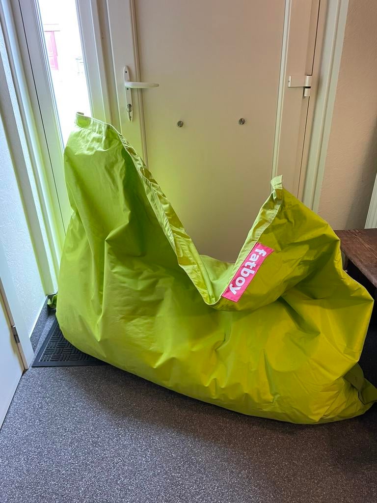 Groene fatboy zitzak, Ophalen, Gebruikt, Groen, Zitzak
