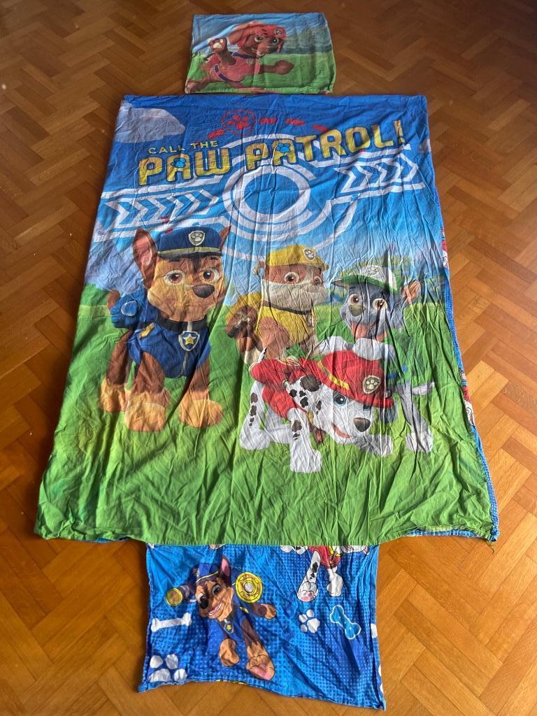PAW PATROL dekbedovertrek + kussensloop 140 x 200 cm, Kinderen en Baby's, Ophalen of Verzenden, Gebruikt, Jongetje of Meisje, Dekbedovertrek