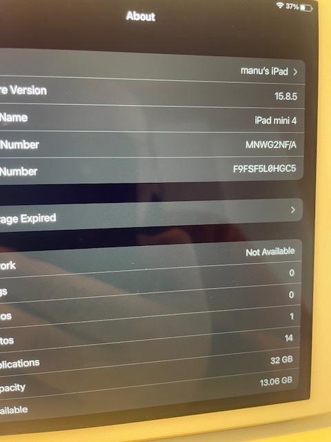 Ipad mini 4 (retina Display) 32gb Wifi Plus Cellular, Informatique & Logiciels, Apple iPad Tablettes, 32 GB, Apple iPad, Enlèvement