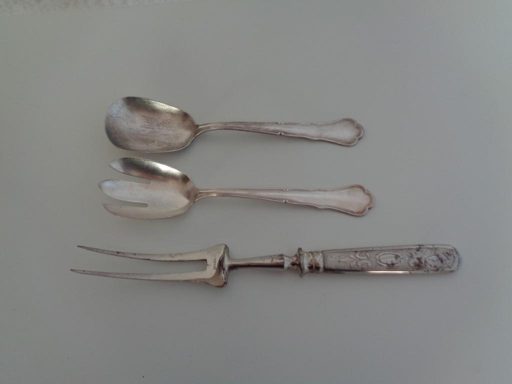 Couvert à salade ancien + 1 couvert viande ancien, Enlèvement ou Envoi