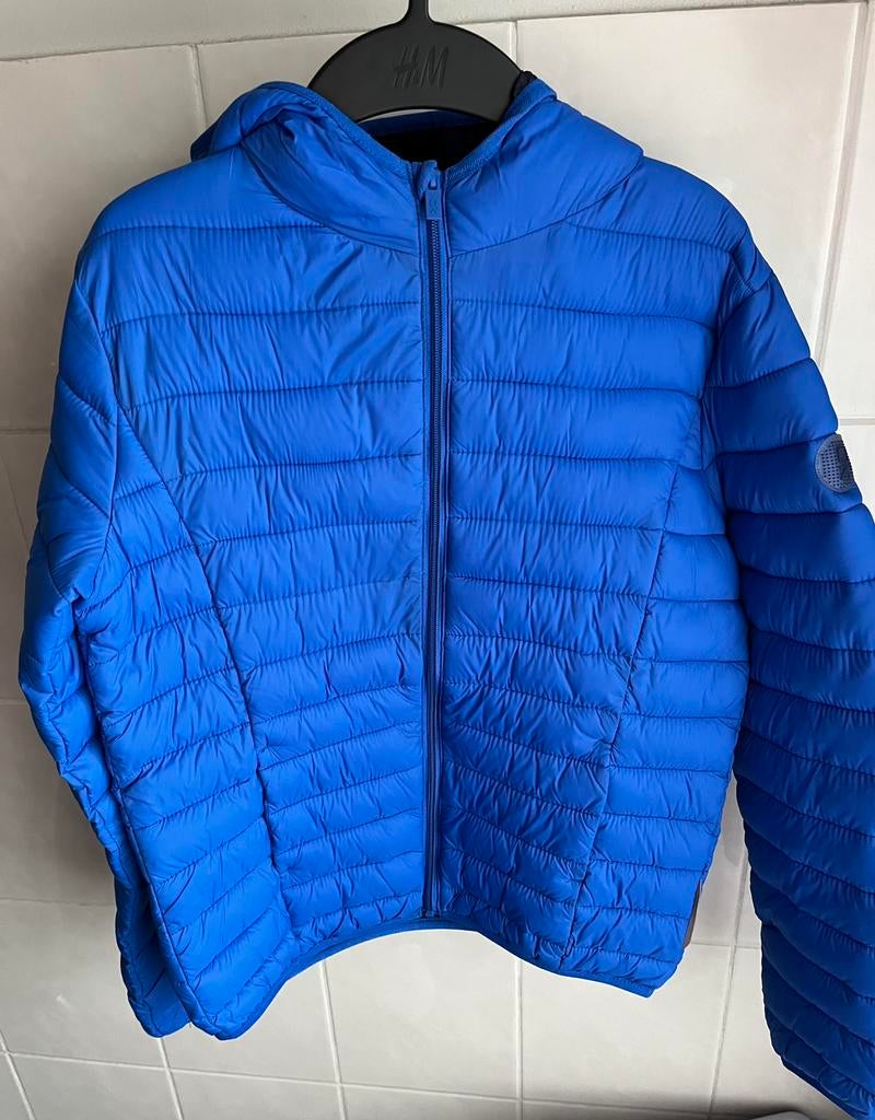 Blauwe donsjas Okaïdi - maat 164, Enfants & Bébés, Vêtements enfant | Taille 164, Garçon, Comme neuf, Manteau, Okaïdi
