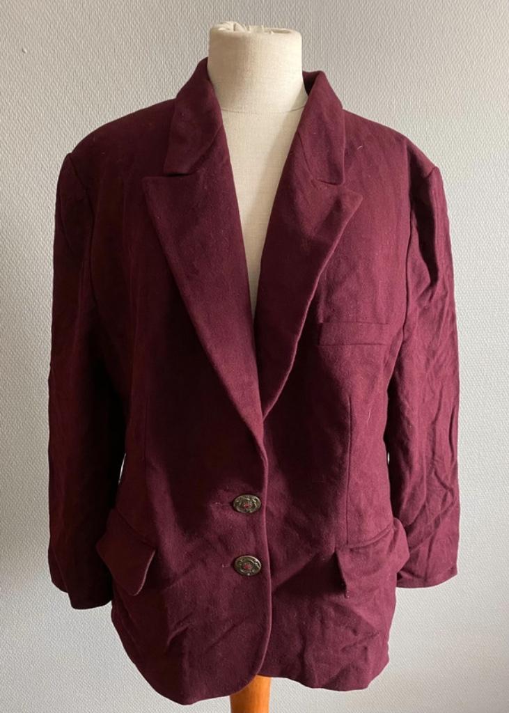 Bordeaux blazer Louis Féraud maat 46, Taille 46/48 (XL) ou plus grande, Louis Féraud, Comme neuf, Manteau