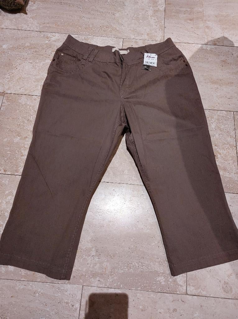 nieuwe taupe kleurige 7/8 broek m48 miss etam, Vêtements | Femmes, Grandes tailles, Enlèvement ou Envoi, Brun, Pantalon ou Jeans