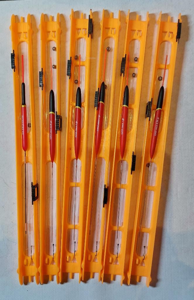 Hengelsport 6 zelfgemaakte vislijntjes set 59, Ophalen of Verzenden, Nieuw, Werphengel