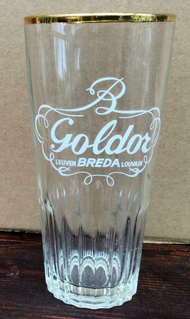 bier brouwerij glas Goldor Breda Leuven geribd, Collections, Enlèvement ou Envoi, Comme neuf