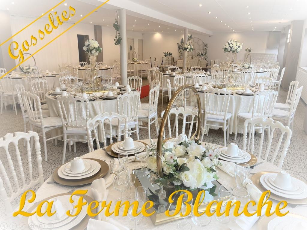 Salle de réception La Ferme Blanche à Gosselies, Avec service restauration, Salles de Mariages ou de Fêtes