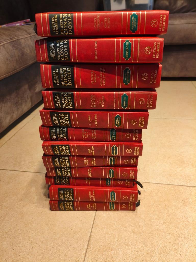 Lot de 16 livres Arthur Conan Doyle- relié cuir, Enlèvement ou Envoi, Utilisé