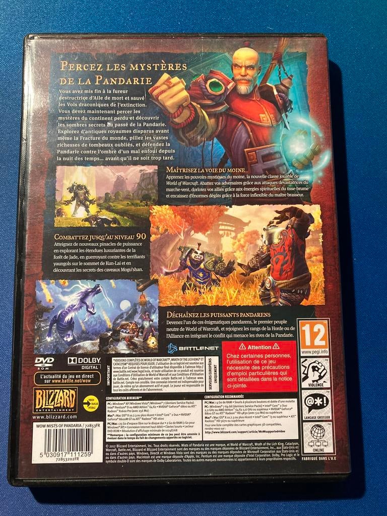 World of Warcraft Mist of Pandaria Pc Mac, Games en Spelcomputers, Ophalen of Verzenden, Gebruikt