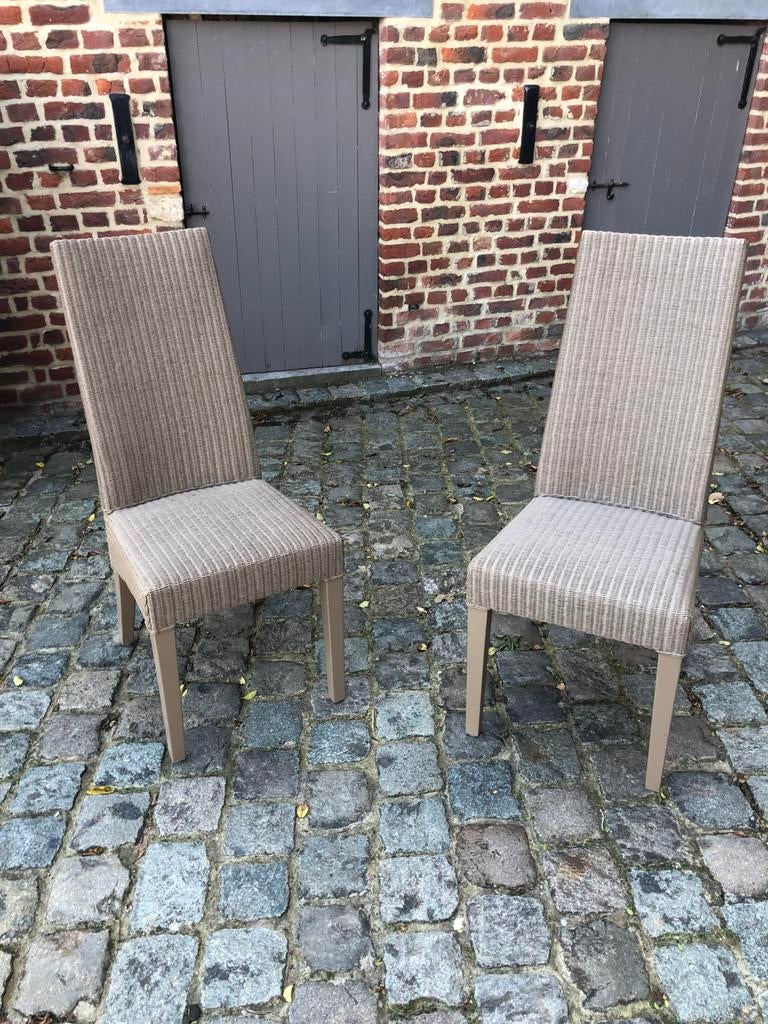 Paar geweven rieten stoelen van goede kwaliteit, Ophalen, Gebruikt