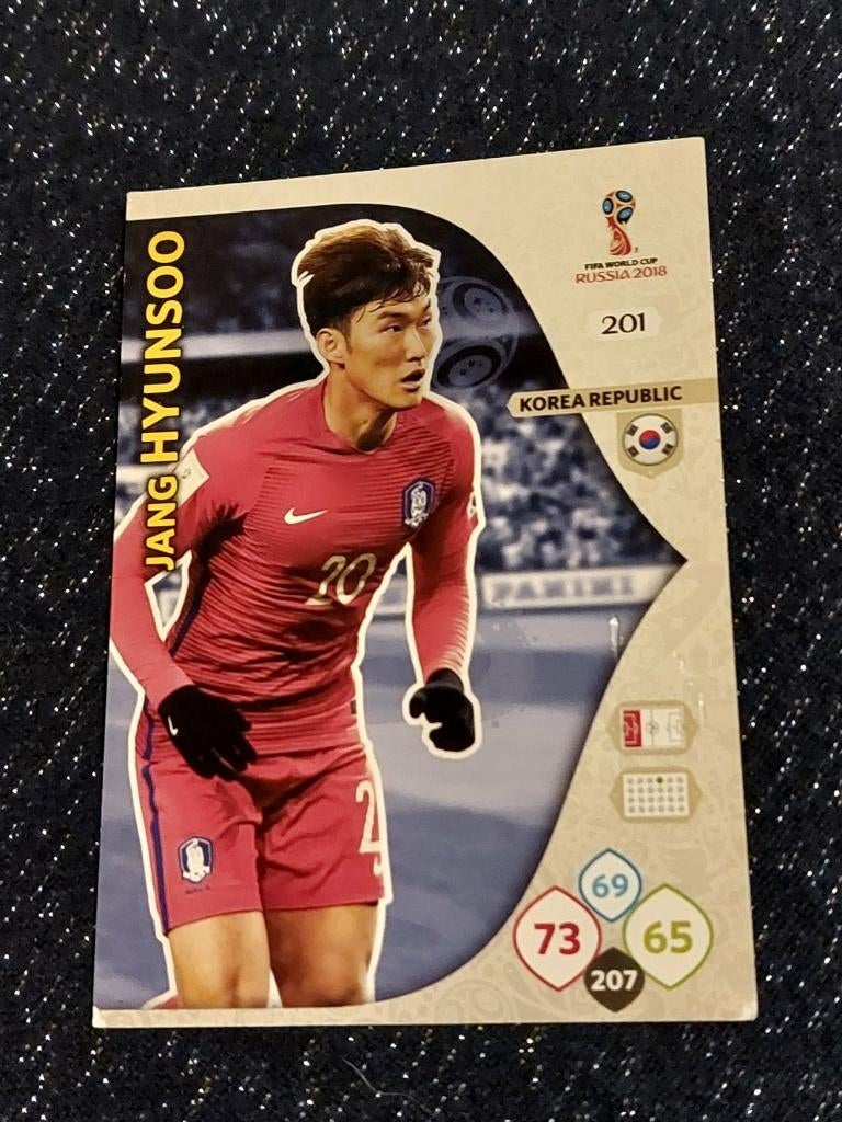 Voetbalkaart : Panini/Jang Hyunsoo/Zuid-Korea/WK 2018, Envoi, Comme neuf, Cartes de joueur