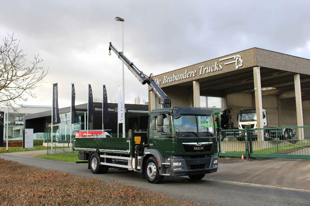 MAN TGM 18.340 4x2 open laadbak + HIAB kraan, Auto's, Automaat, Euro 6, MAN, Bedrijf