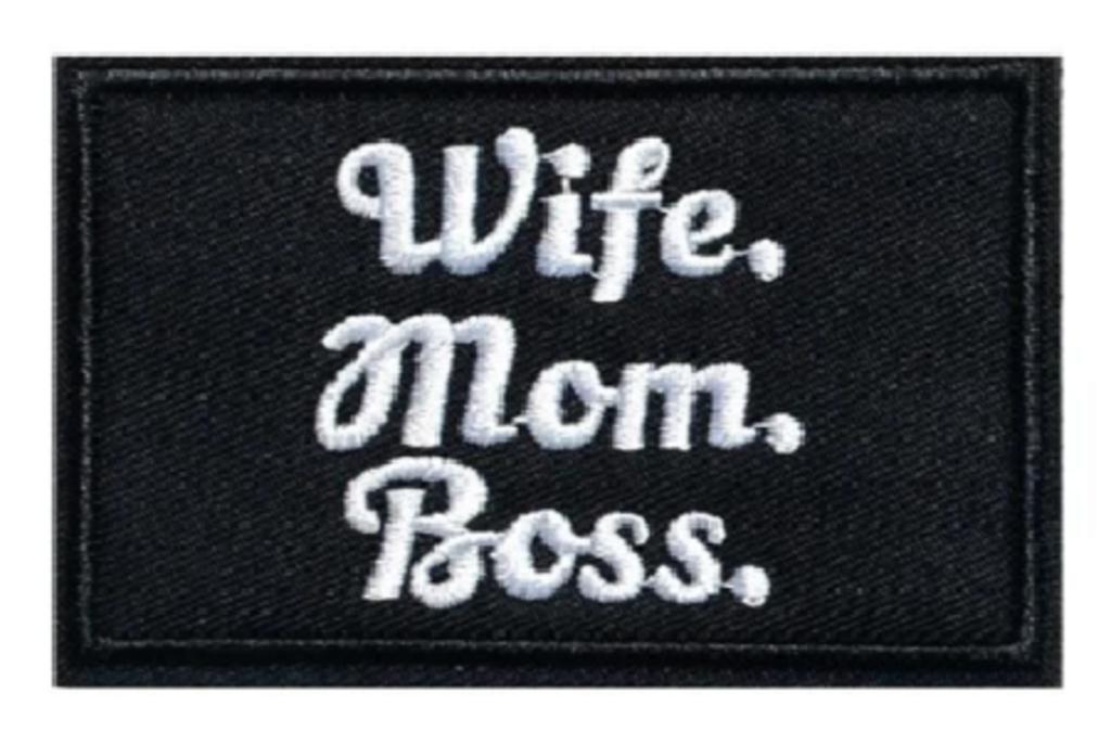 Patch biker - Wife Mom Boss - 78 x 50 mm, Motoren, Ophalen of Verzenden, Nieuw zonder kaartje, Dames, Overige typen