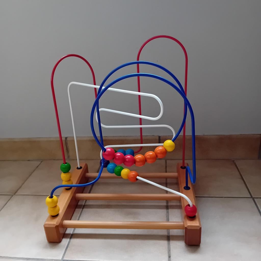 Houten kralenspiraal/telraam van het merk Zebra, Ophalen, Zo goed als nieuw, Rekenen