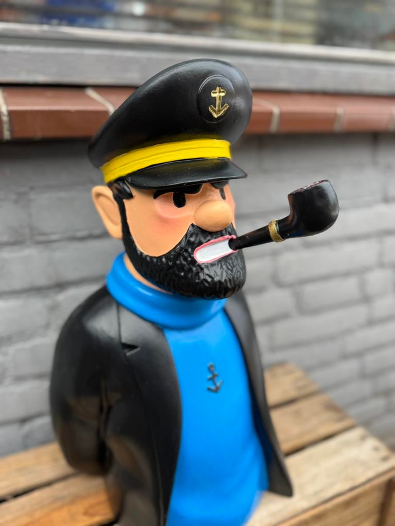 Kapitein Haddock Kuifje beeld - buste, Ophalen, Kuifje, Zo goed als nieuw, Beeldje of Figuurtje