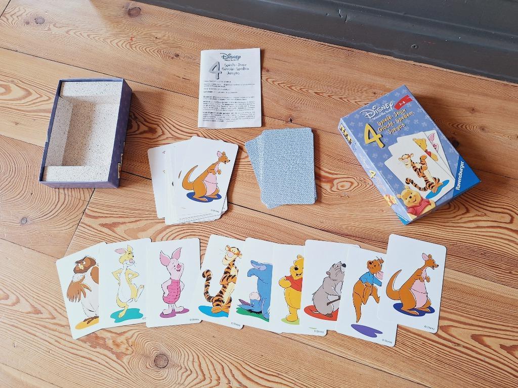 Kaartspel met 4 speelmogelijkheden van Winnie the Pooh, Trois ou quatre joueurs, Enlèvement ou Envoi, Utilisé, Ravensburger
