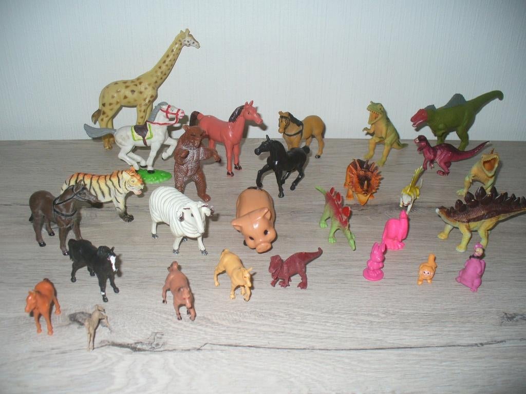 Verzameling 28 dieren, Verzamelen, Poppetjes en Figuurtjes, Verzenden, Gebruikt