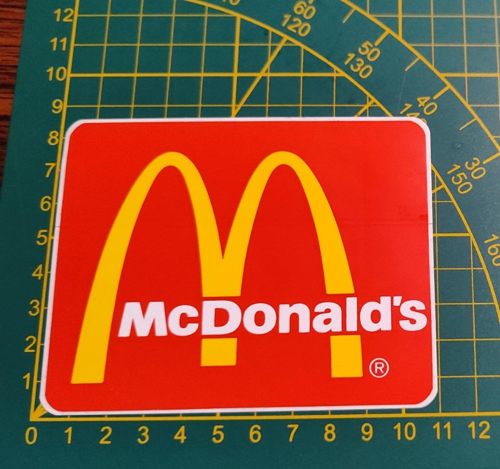 Sticker Mc Donald's fastfood logo originele periode sticker, Ophalen of Verzenden
