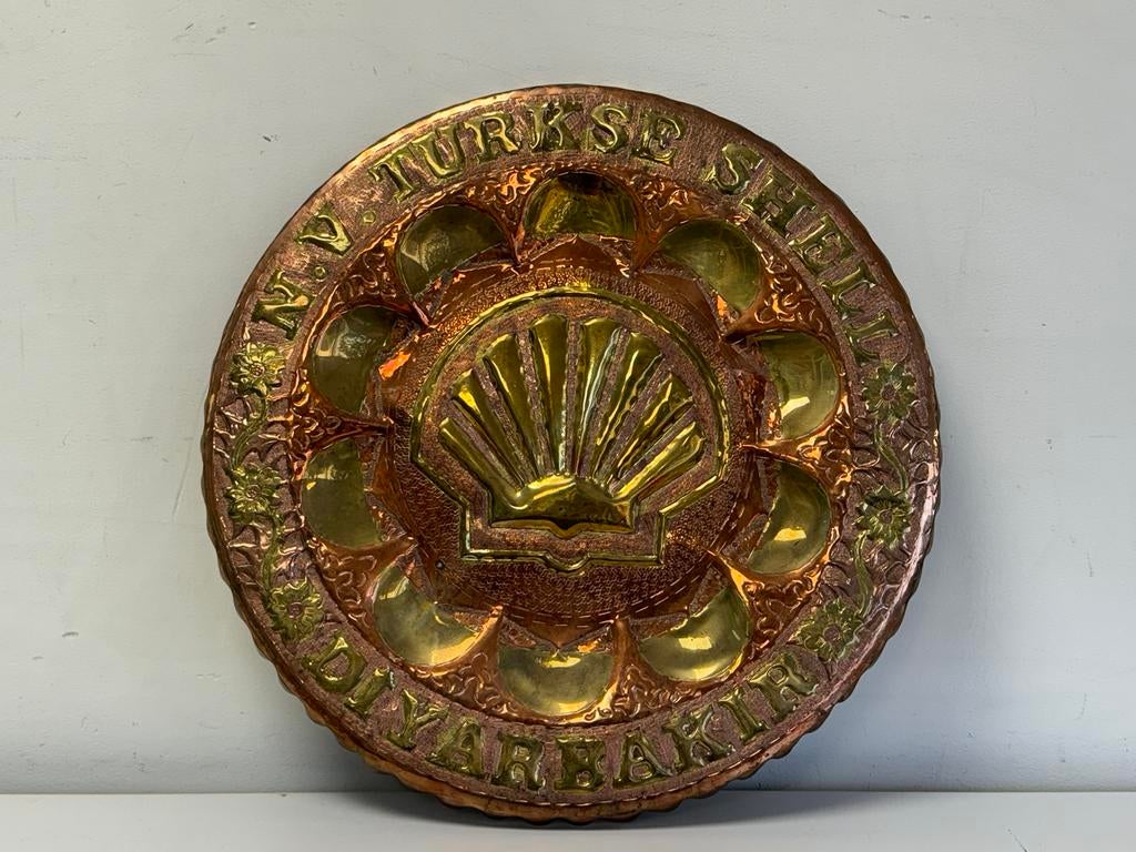 vieux panneau d'affichage turc SHELL, Enlèvement ou Envoi, Utilisé, Panneau publicitaire