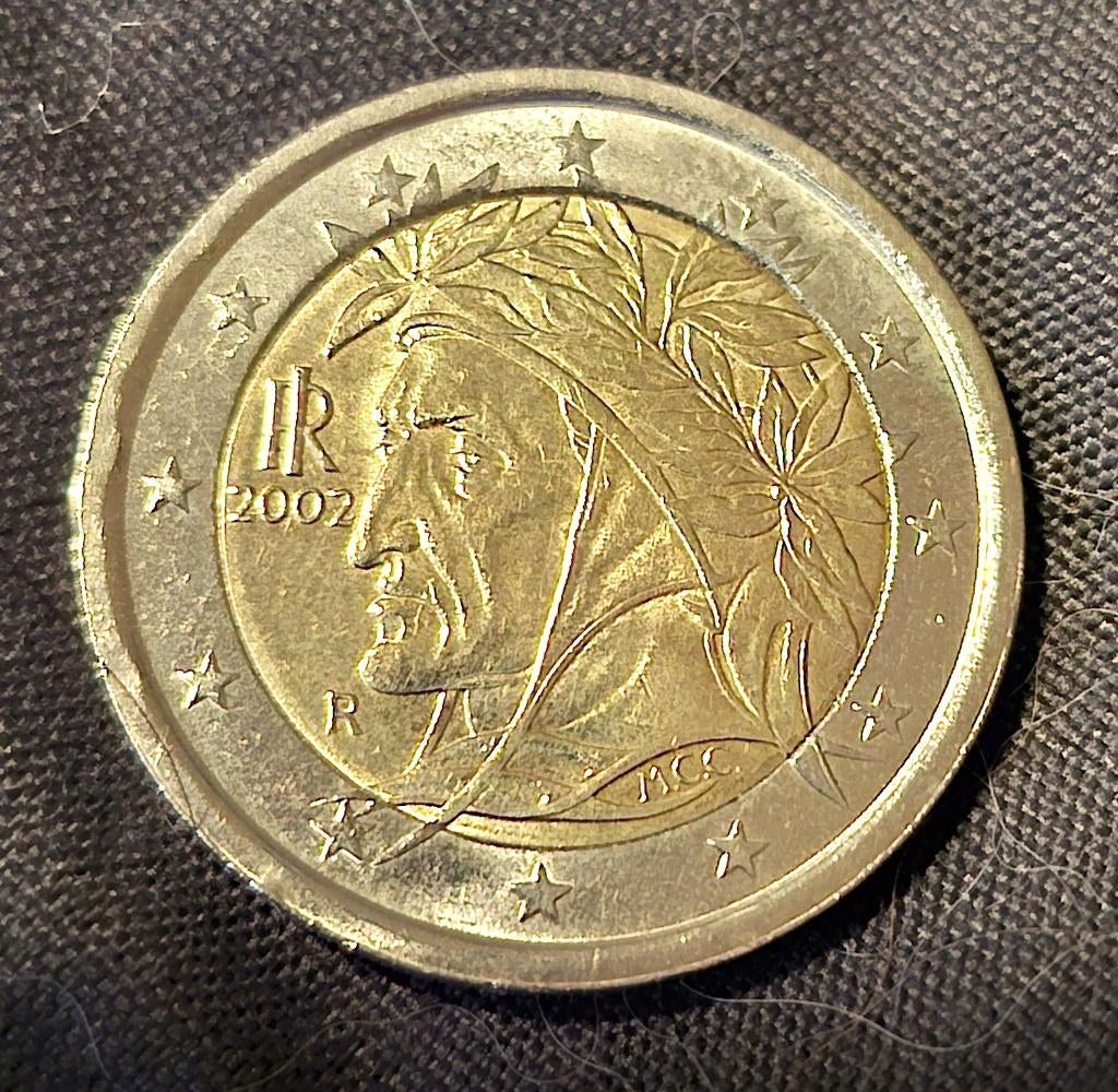 Italiaanse munt - 2 euro - 2002, Postzegels en Munten, Munten | Europa | Euromunten, Verzenden, Italië, 2 euro, Losse munt