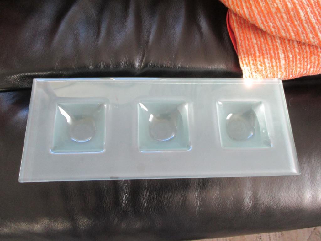 Kaarsenhouder in glas, Antiek en Kunst, Ophalen of Verzenden