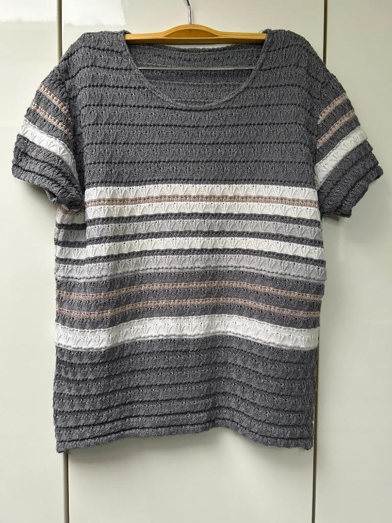 Pull gris ligné - Taille L *, Taille 42/44 (L), Gris, Enlèvement ou Envoi, Sans marque