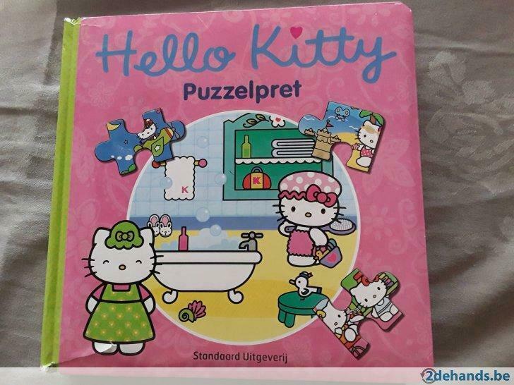 Puzzel verhaal boek hello kitty, Ophalen of Verzenden, Gebruikt
