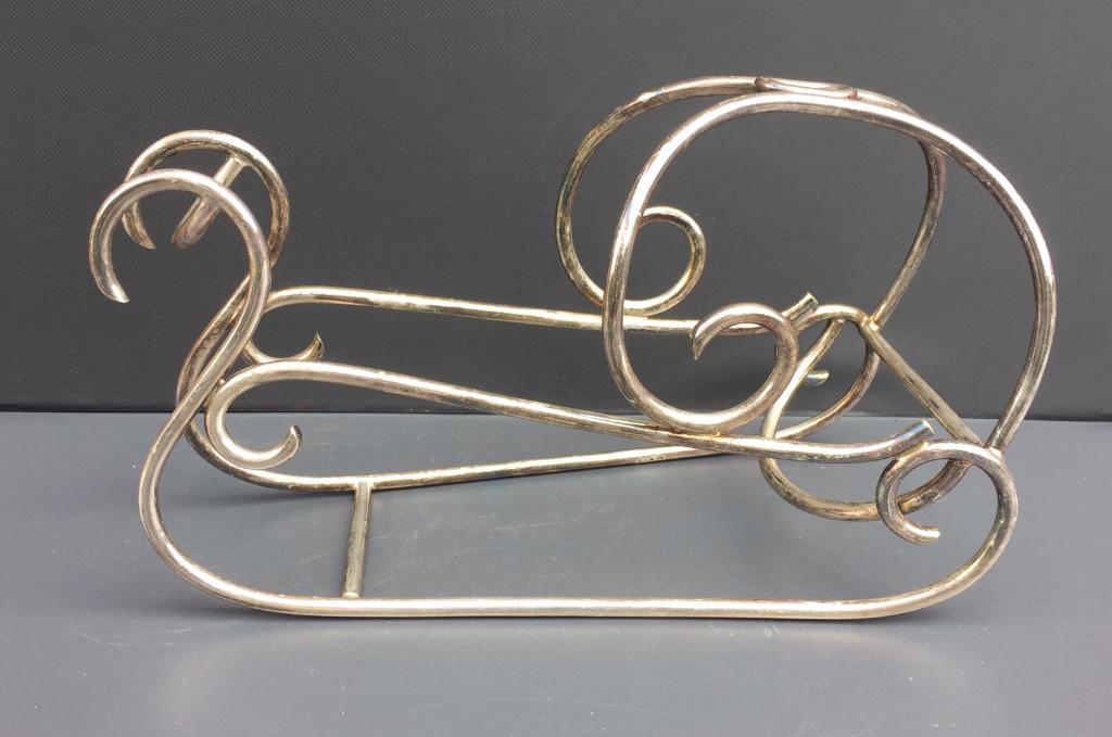 Wijnfleshouder, Duits zilver, Antiek en Kunst, Ophalen of Verzenden, Zilver