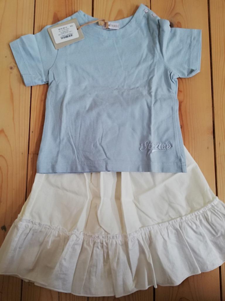 NEW STRASS Ensemble jupe + T-shirt - 4 ans - 104, Neuf, Enlèvement ou Envoi, Ensemble, Fille