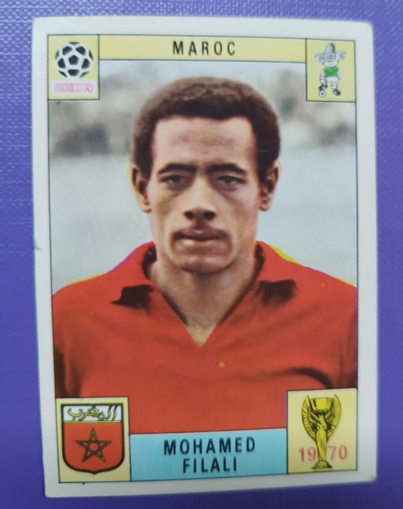 Carte Panini Coupe du monde foot 1970 au Mexique 70 FILALI, Envoi, Image