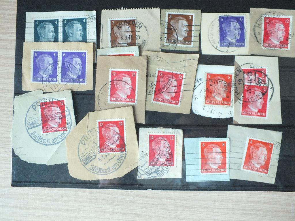 DEUTCHES REICH Hitler op fragmenten, Postzegels en Munten, Ophalen of Verzenden, Overige periodes, Gestempeld