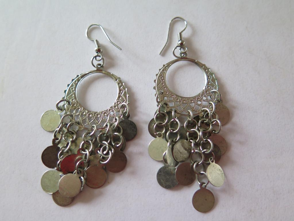 boucles d'oreilles, Enlèvement ou Envoi, Comme neuf, Autres matériaux, Pendantes