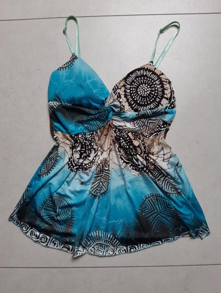 Top bleu et beige Amélie Amélie taille unique, Vêtements | Femmes, Sans manches, Amélie Amélie, Enlèvement ou Envoi, Comme neuf