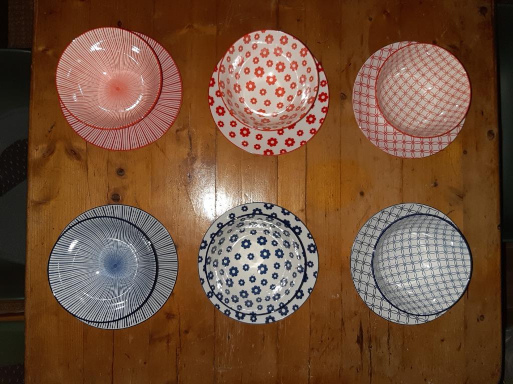 Belle vaisselle rétro/asiatique 12 pièces, Neuf, Enlèvement ou Envoi, Autres styles, Récipient(s)