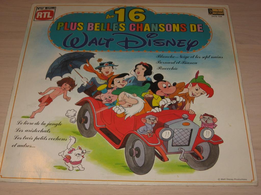 Disque vinyl 33 tours walt disney les 16 plus belles chanson, Enlèvement ou Envoi, Comme neuf, Musique