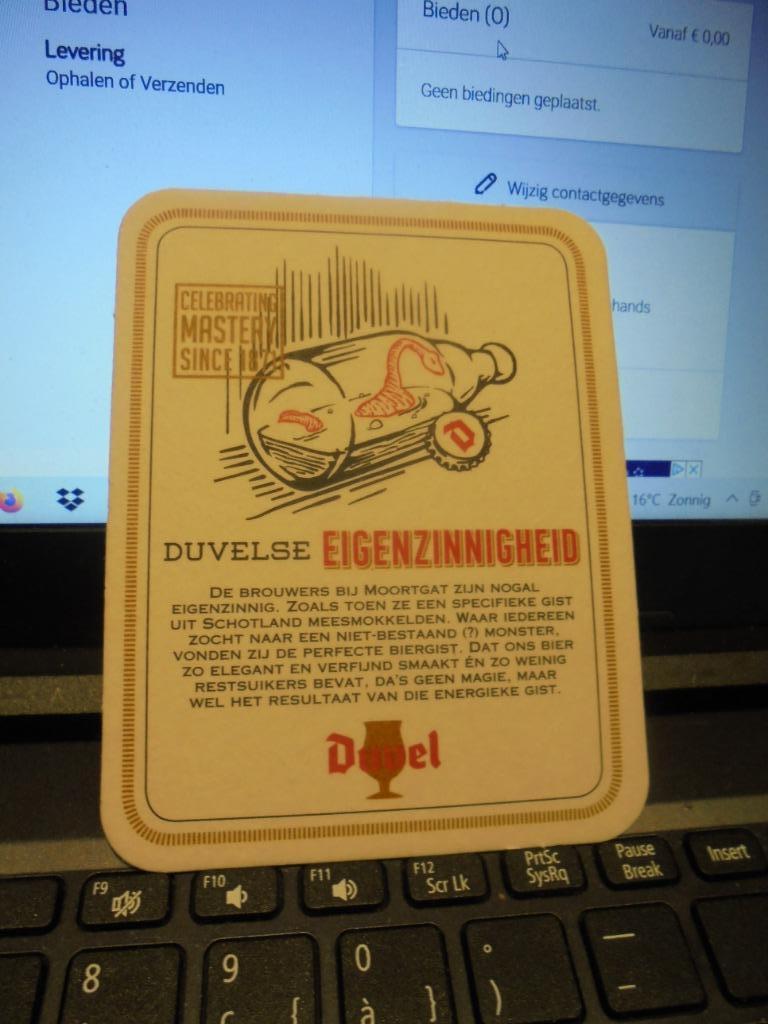 Duvel, Ophalen of Verzenden, Zo goed als nieuw, Viltje(s), Duvel