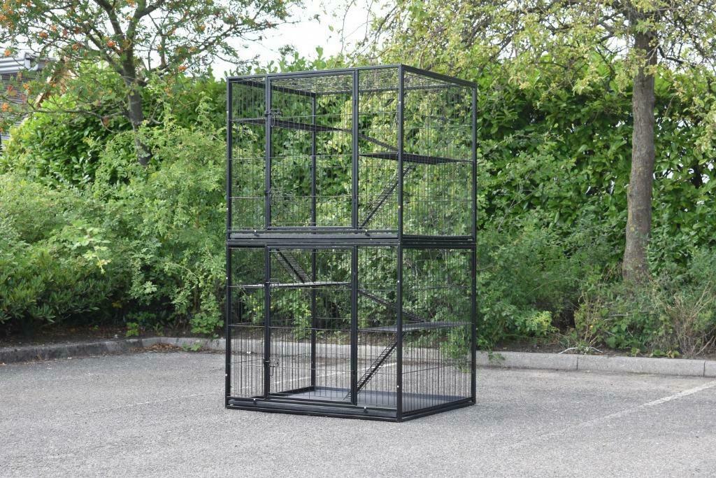 Cage chat deux étages cage chaton cage chat extérieur NEUF, Dieren en Toebehoren, Katten-accessoires, Nieuw, Verzenden