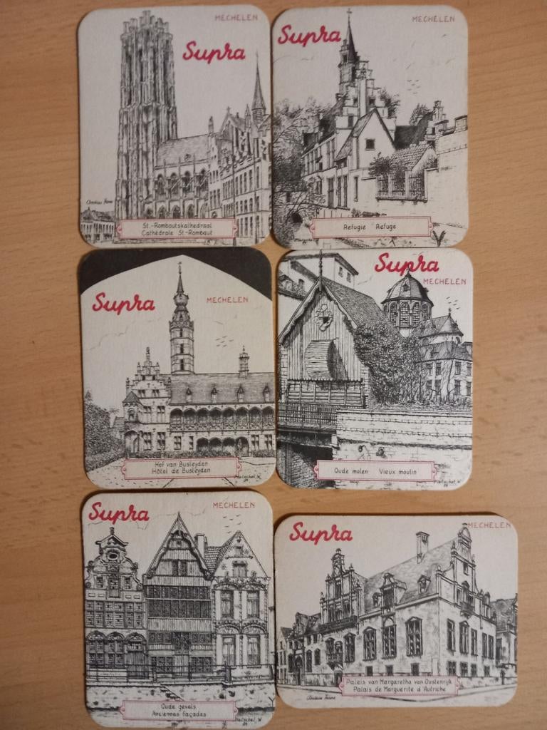 Bierviltjes Supra. Mechelen, Verzamelen, Biermerken, Ophalen of Verzenden