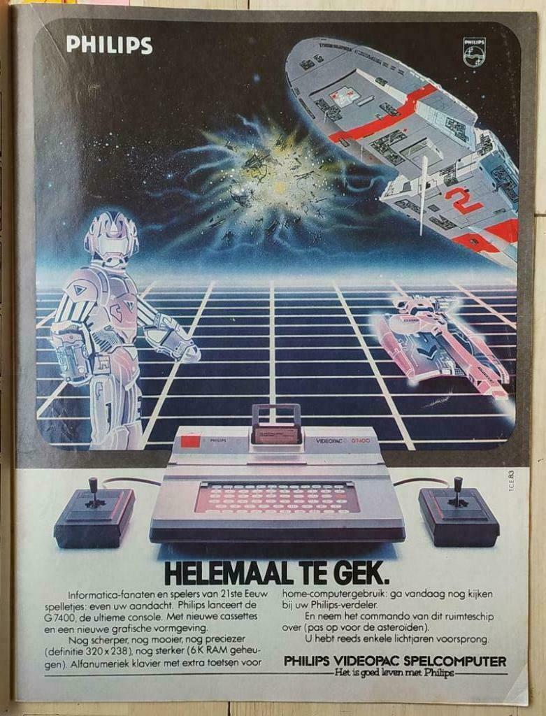 advertentie Philips Videopac spelcomputer, Ophalen of Verzenden, Tijdschrift