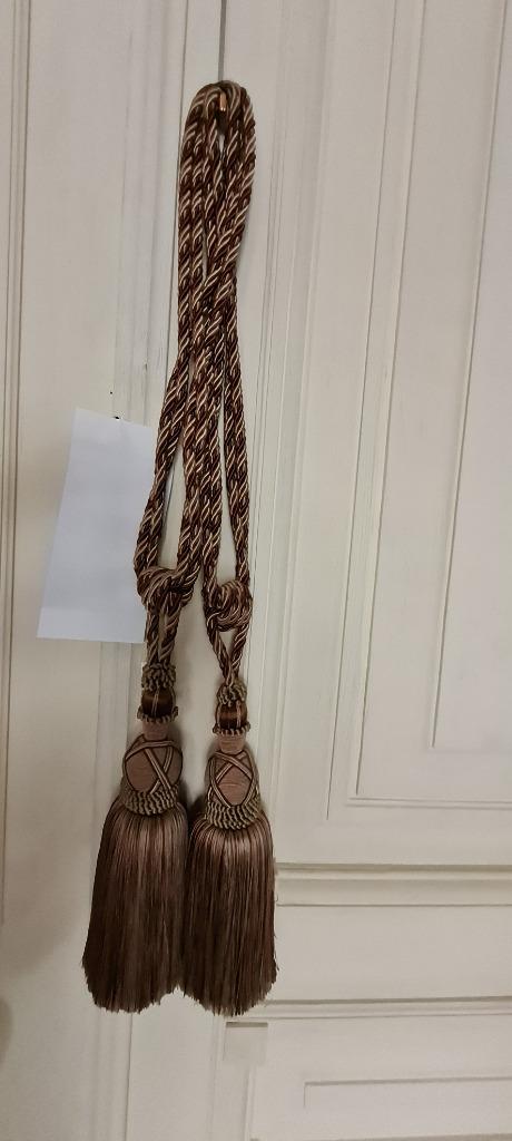 2 zeer grote Classy gordijnkwasten SUPERSALE, Huis en Inrichting, Stoffering | Gordijnen en Lamellen, Minder dan 50 cm, Bruin