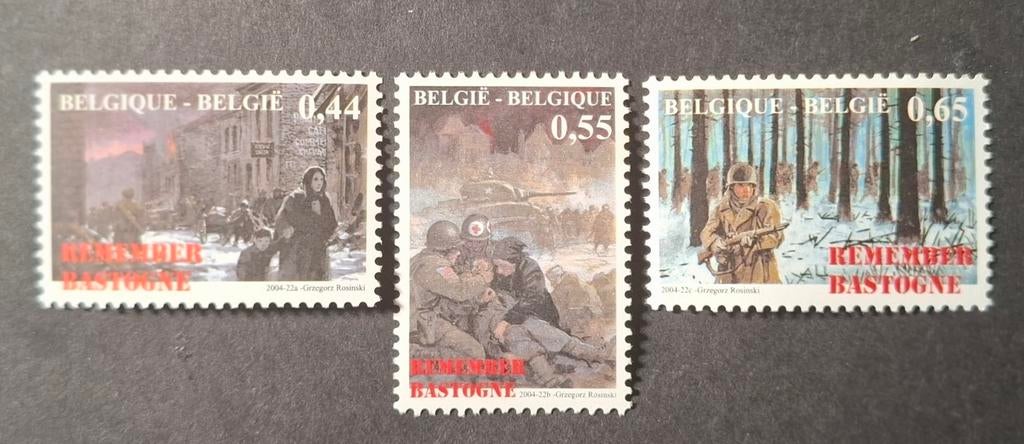 Belgique : COB 3329/31 ** Remember Bastogne 2004., Timbres & Monnaies, Sans timbre, Neuf, Enlèvement ou Envoi, Non oblitéré