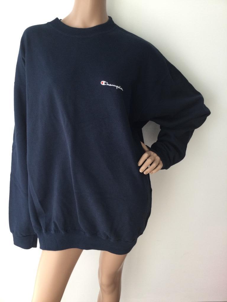Envoi possible. Sweat Oversized Champion USA vintage T44, Champion, Comme neuf, Taille 42/44 (L), Bleu