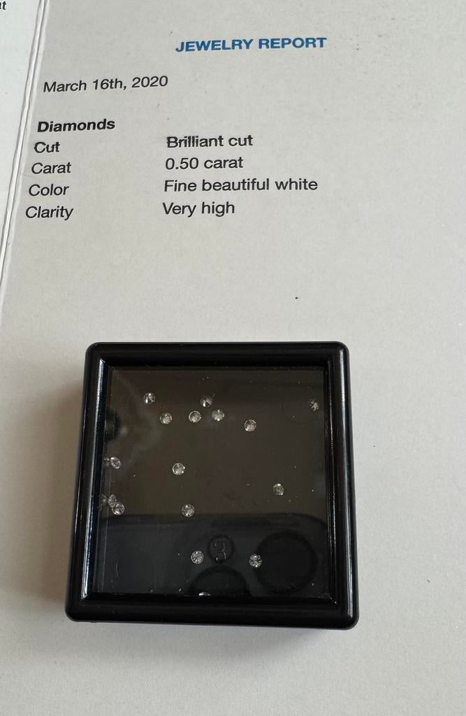 Lot de 17 diamants naturels 0,5 carats 💍🎁, Bijoux, Sacs & Beauté, Enlèvement, Comme neuf