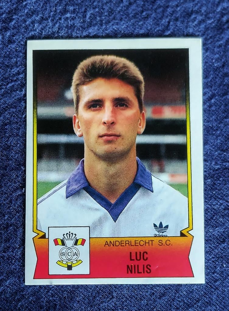 Panini sticker voetbal card ' FB 1992 - Luc Nilis ' -nieuw, Enlèvement ou Envoi, Neuf, Affiche, Image ou Autocollant