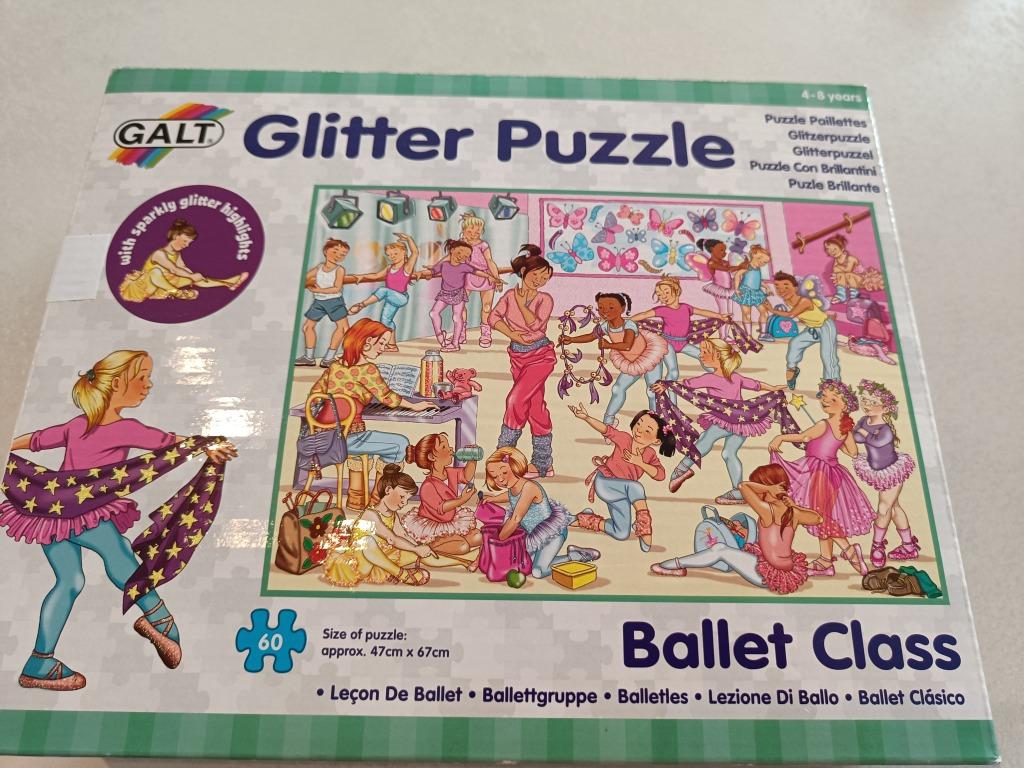 glitterpuzzel - GALT - 60 st. - Ballet class, Kinderen en Baby's, Ophalen of Verzenden, Meer dan 50 stukjes, Zo goed als nieuw