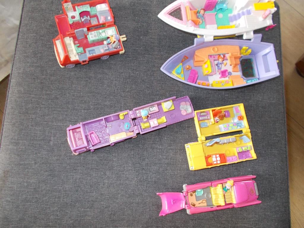 5 verschillende Polly Pocket items...+ Minnie Mouse klok, Ophalen of Verzenden