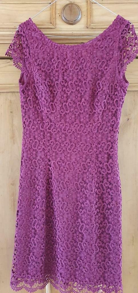 Donkerroze gevoerde jurk korte mouw V-rug Steps maat 36, Vêtements | Femmes, Robes, Enlèvement ou Envoi, Rose, Taille 36 (S), Comme neuf