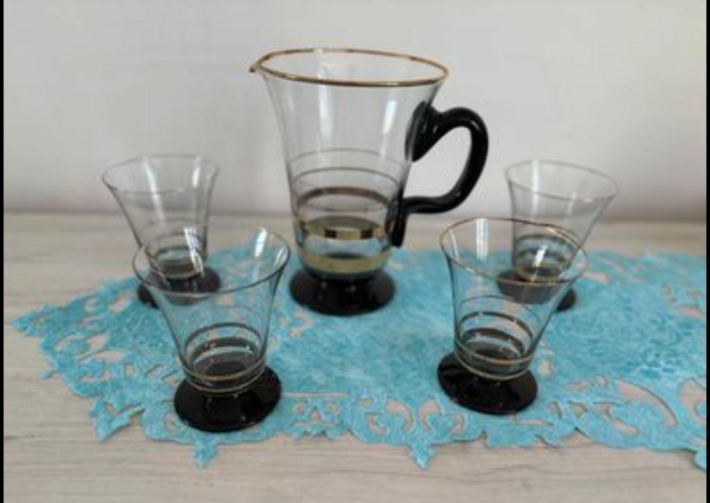 Ensemble cruche et verres Art Déco, Antiquités & Art, Enlèvement