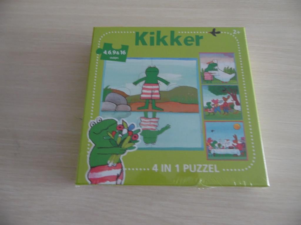 PUZZEL 4 IN 1 4,6,9 EN 16 STUKJES NIEUWE KIKKER, Ophalen of Verzenden, 10 tot 50 stukjes, Nieuw, 2 tot 4 jaar